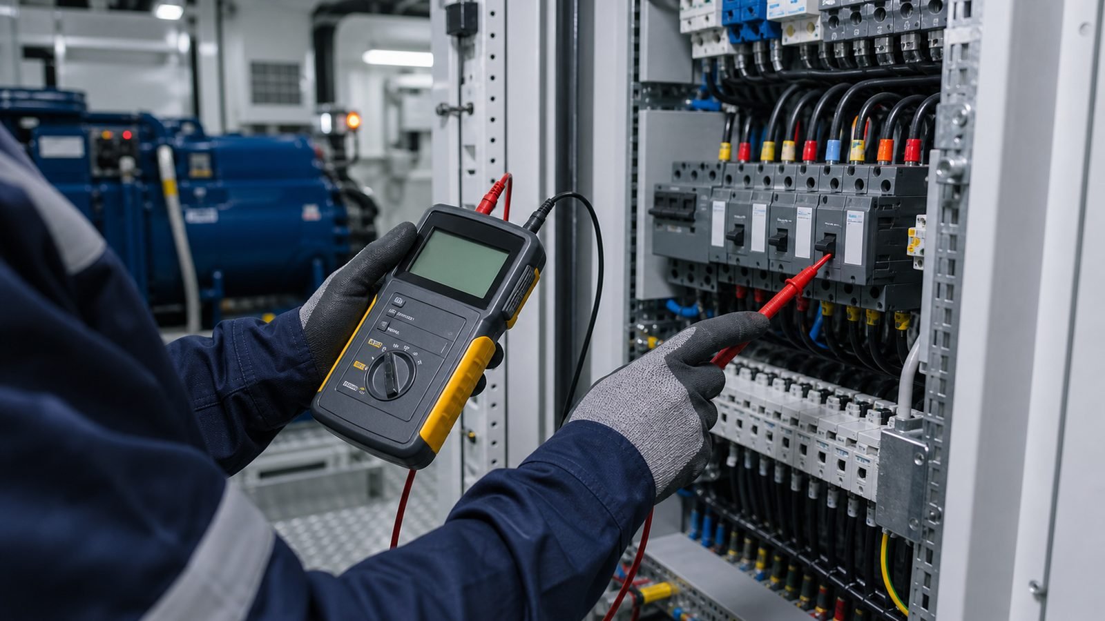 Marine insulation resistance testing on a commercial vessel switchboard in Perth