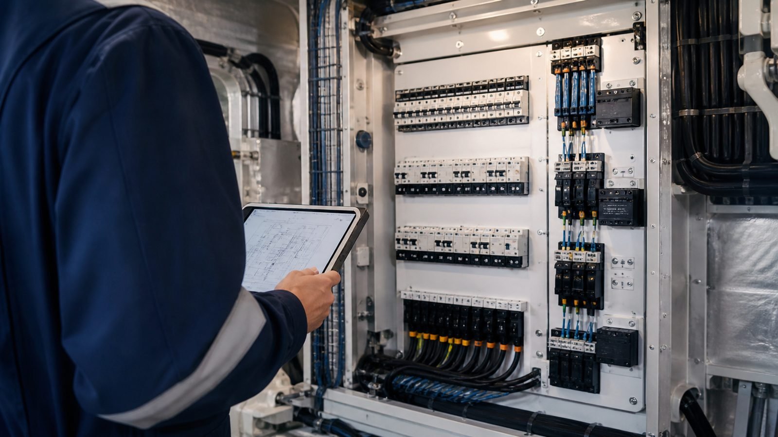 New marine electrical system installation for a commercial vessel in Perth